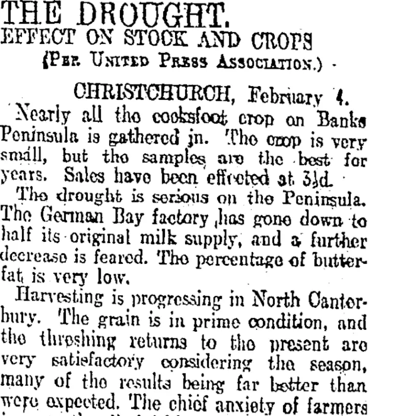 Image: THE DROUGHT. (Otago Daily Times 5-2-1907)