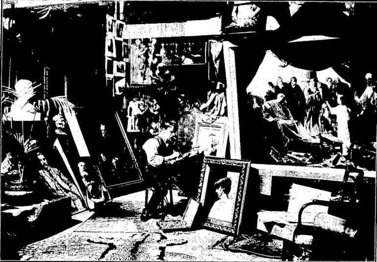Image: AN OLD WAHINE.  MR C. F. GOLDIE IN HIS STUDIO (Otago Witness, 24 December 1902)