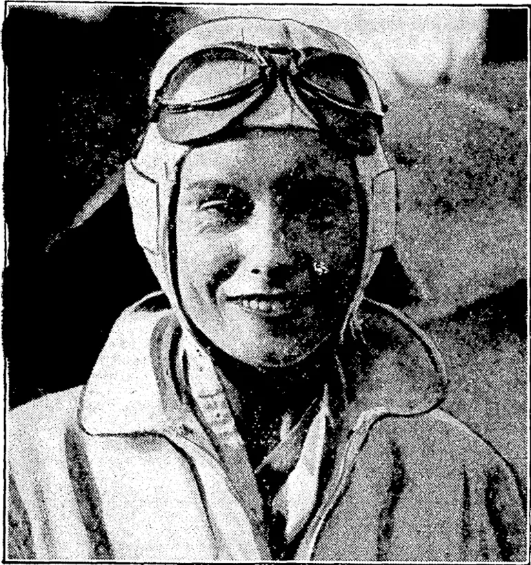 Image: Sydney Morfi'tne^Ue'rald'" Photo. MISS JEAN BATTEN,- New Zealand's most notable airwoman, who yesterday left London for South America in a Percival Gull machine. Her route tvill be via JVest Africa, and will, include the big flight across the South Atlantic. (Evening Post, 12 November 1935)