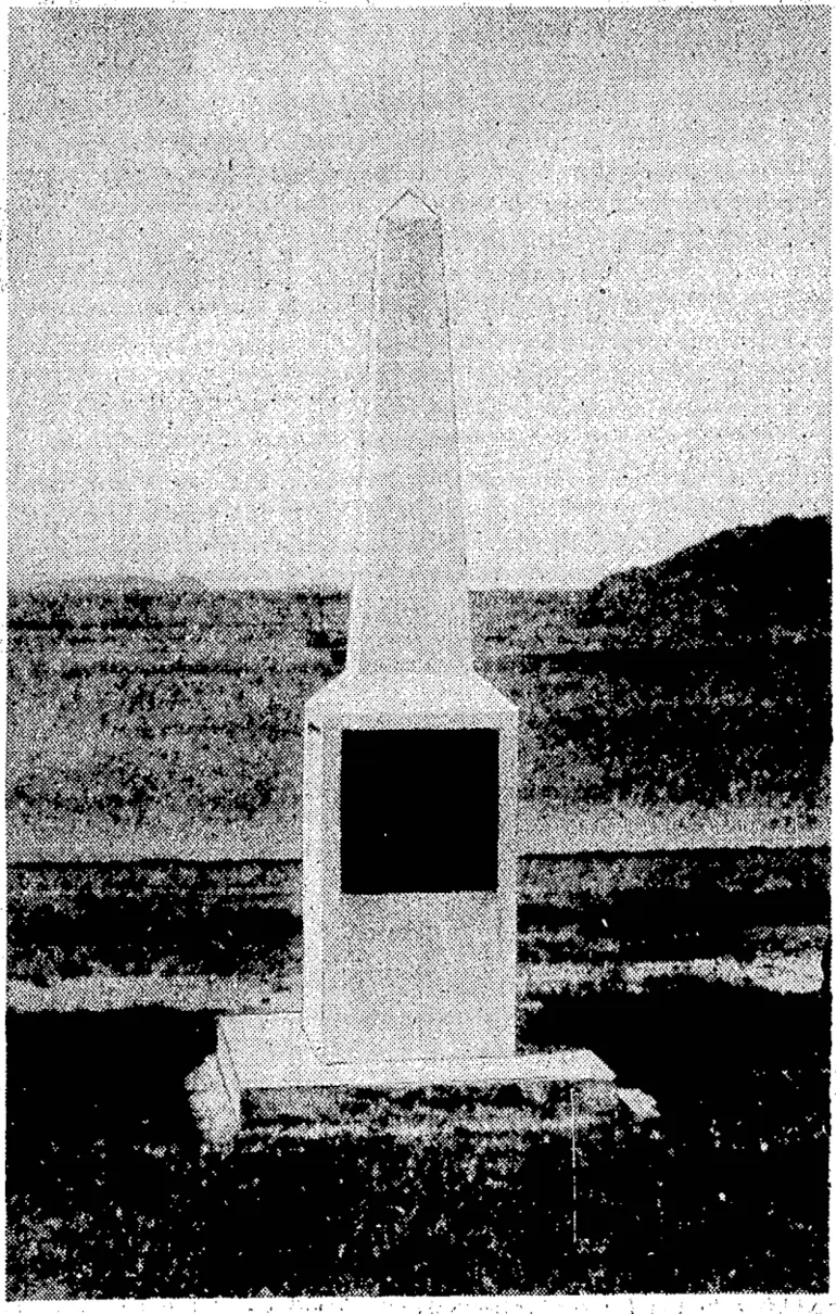 Image: This war memorial stands.on the Esplanade in Half Mqowßay, Stewart Island. .It is,probably the most southerly \iar memorial/in ; " '.'.", the world. . i '. " (Evening Post, 23 April 1937)