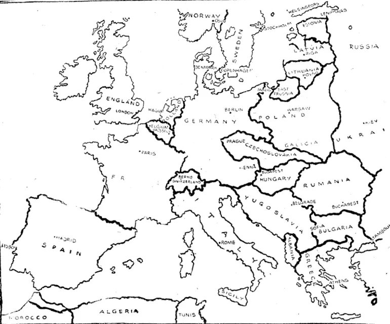 Image: Outline map of Europe, (Evening Post, 12 September 1938)