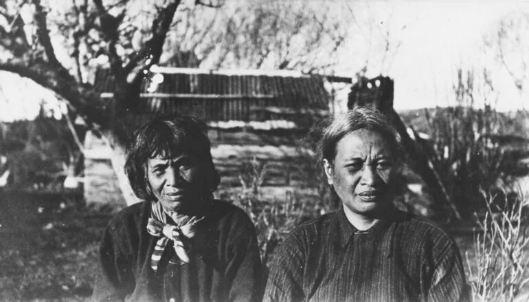 Image: Becky and Kino, from settlement near Maoribank bridge.