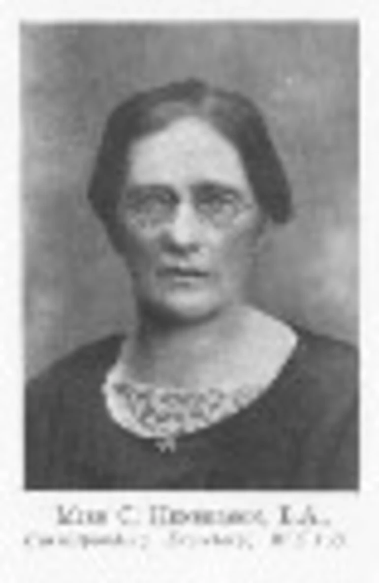Image: Miss C. Henderson, B.A., — Corresponding Secretary, W.C.T.U