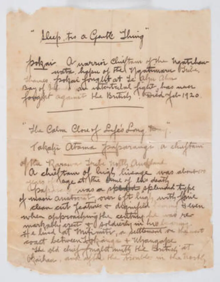 Image: C. F. Goldie Manuscript Notes on Paintings