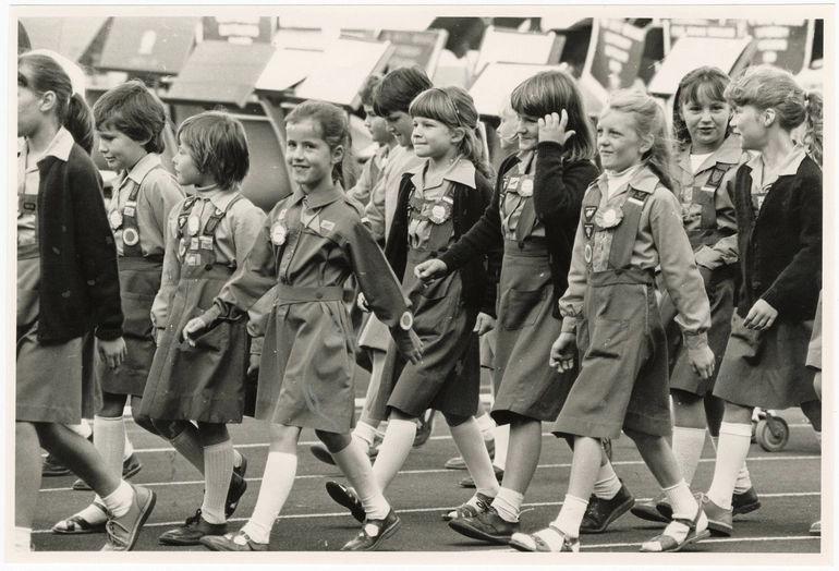 Image: Brownies marching for the Queen