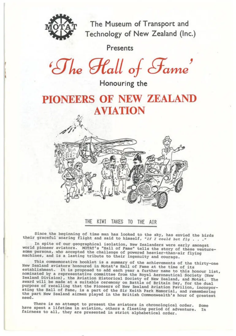 Image: The hall of fame : honouring the pioneers of New Zealand aviation