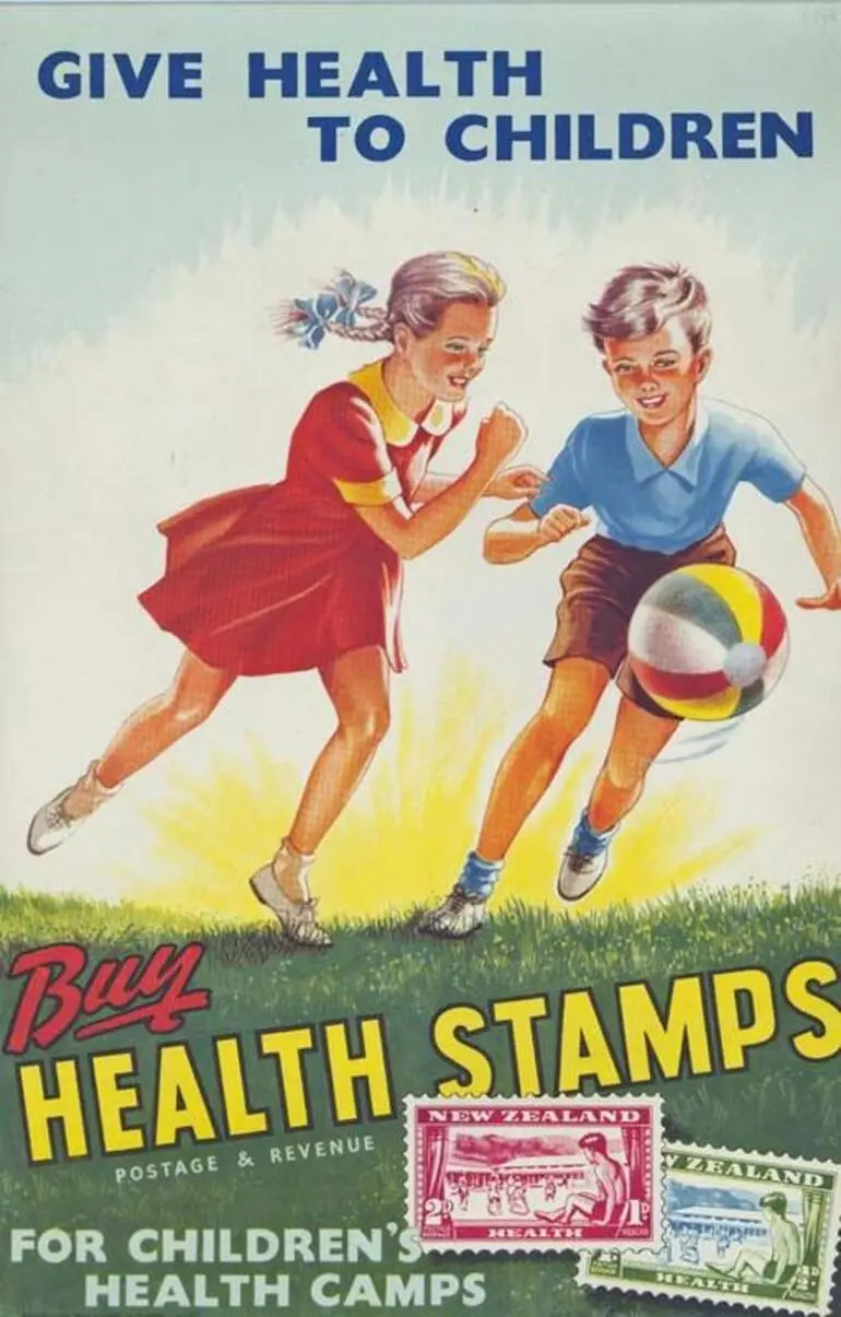 Image: Give Health To Children. Buy Health Stamps for Children's health Camps [poster]