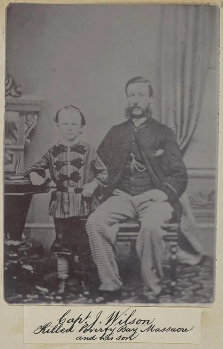 Image: "Capt. J. Wilson, killed Poverty Bay Massacre and his son"