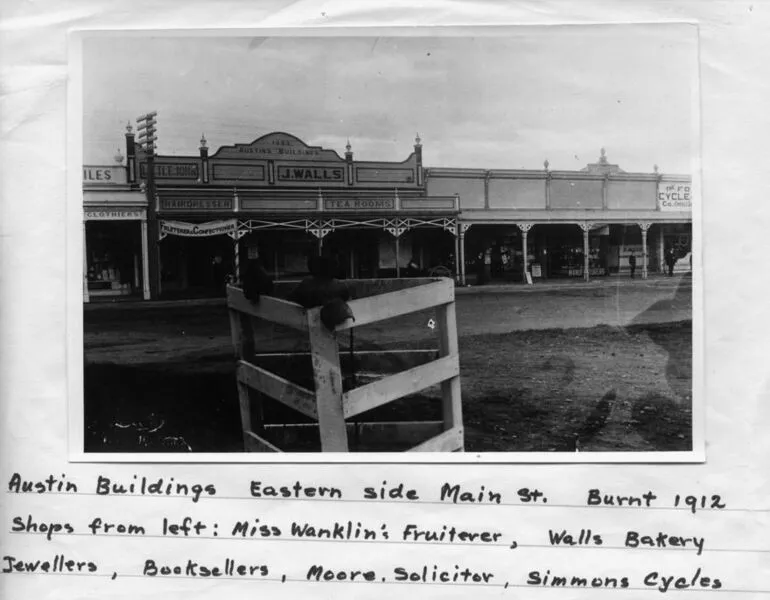 Image: Foxton Shops, Main Street, pre 1912.