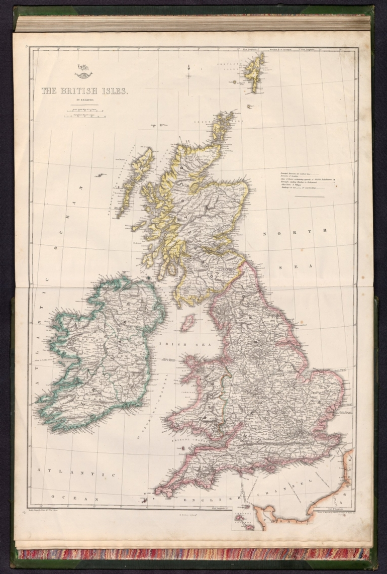 Image: The British Isles / by B. R. Davies ; drawn and engraved by B. R. Davies, 16 George Str. Euston Squ. ; E. Weller Lithogr.