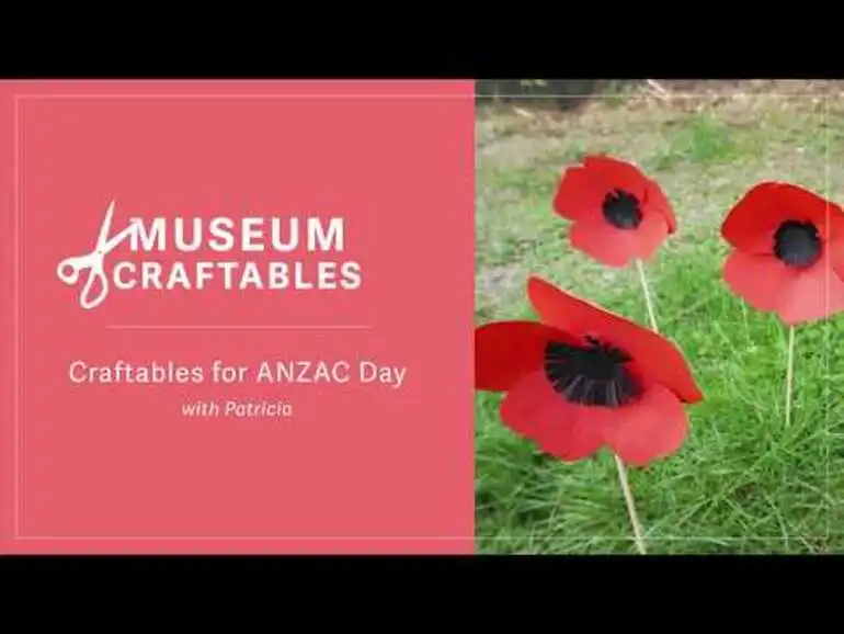 Image: Poppies for ANZAC Day – family ‘Museum Craftables’ from Waikato Museum