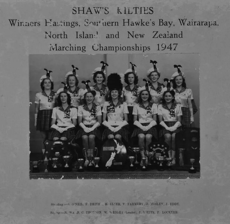 Image: Marching Team – Shaw’s Kilties 1947