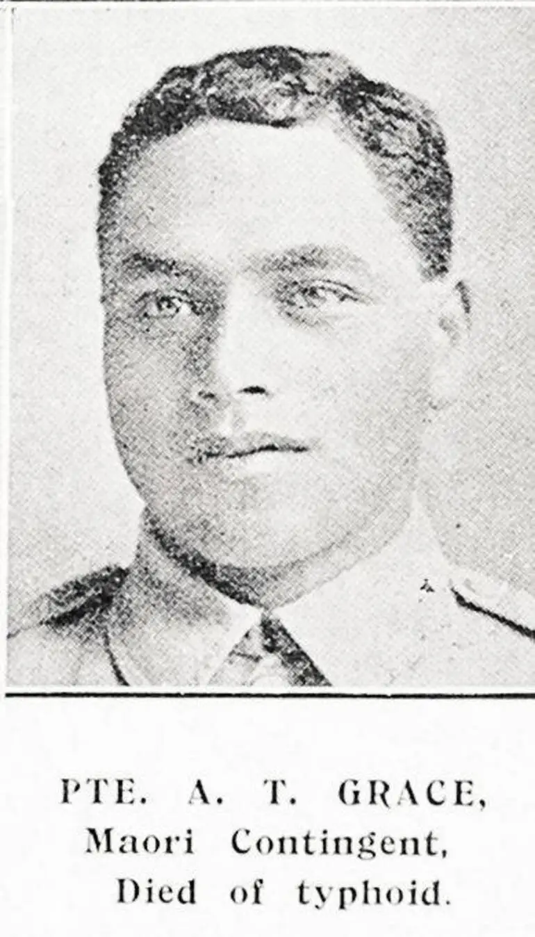 Image: Private A. T. Grace, Māori Contingent, died of typhoid