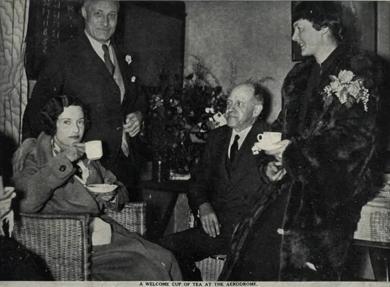 Image: A welcome cup of tea at the aerodrome
