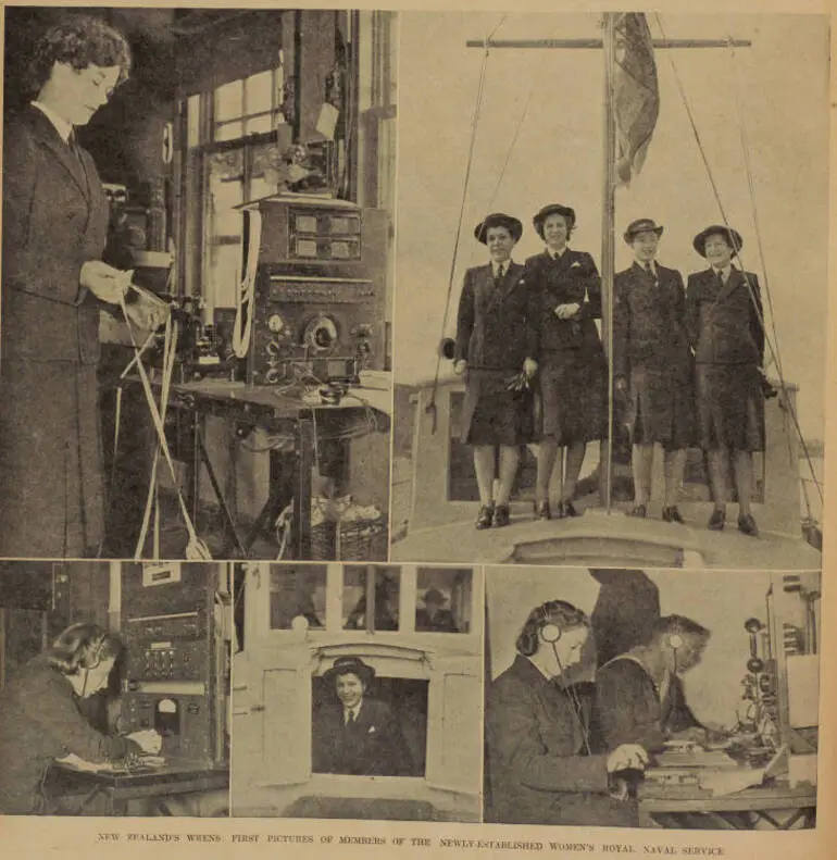 Image: New Zealand's Wrens: first pictures of members of the newly-established Women's Royal Naval Service
