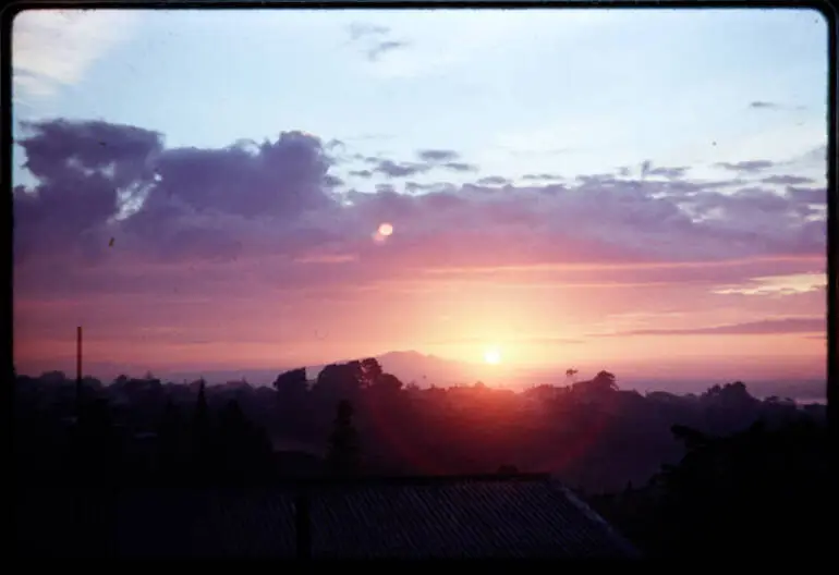 Image: Sunrise over Rangitoto, 1960