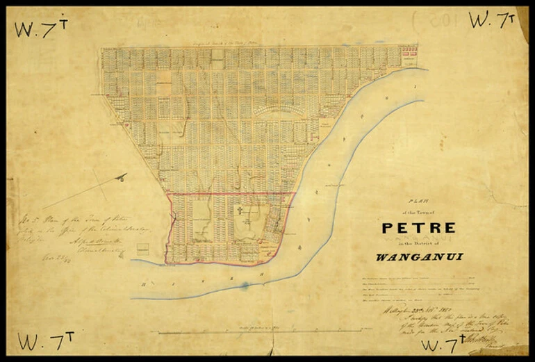 Image: Plan of the Town of Petre, 1850