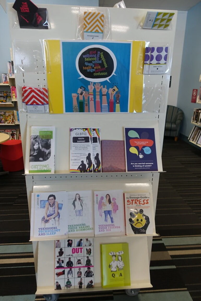 Image: 'The Lowdown' display, Papanui Library