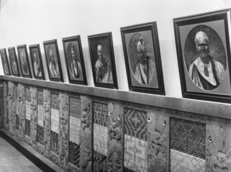 Image: C.F. Goldie paintings in Maori Court at Auckland Museum
