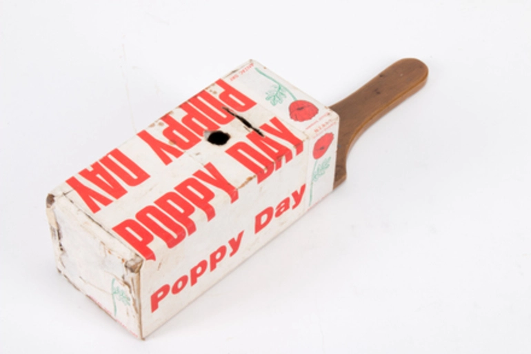 Image: collection box, Poppy Day