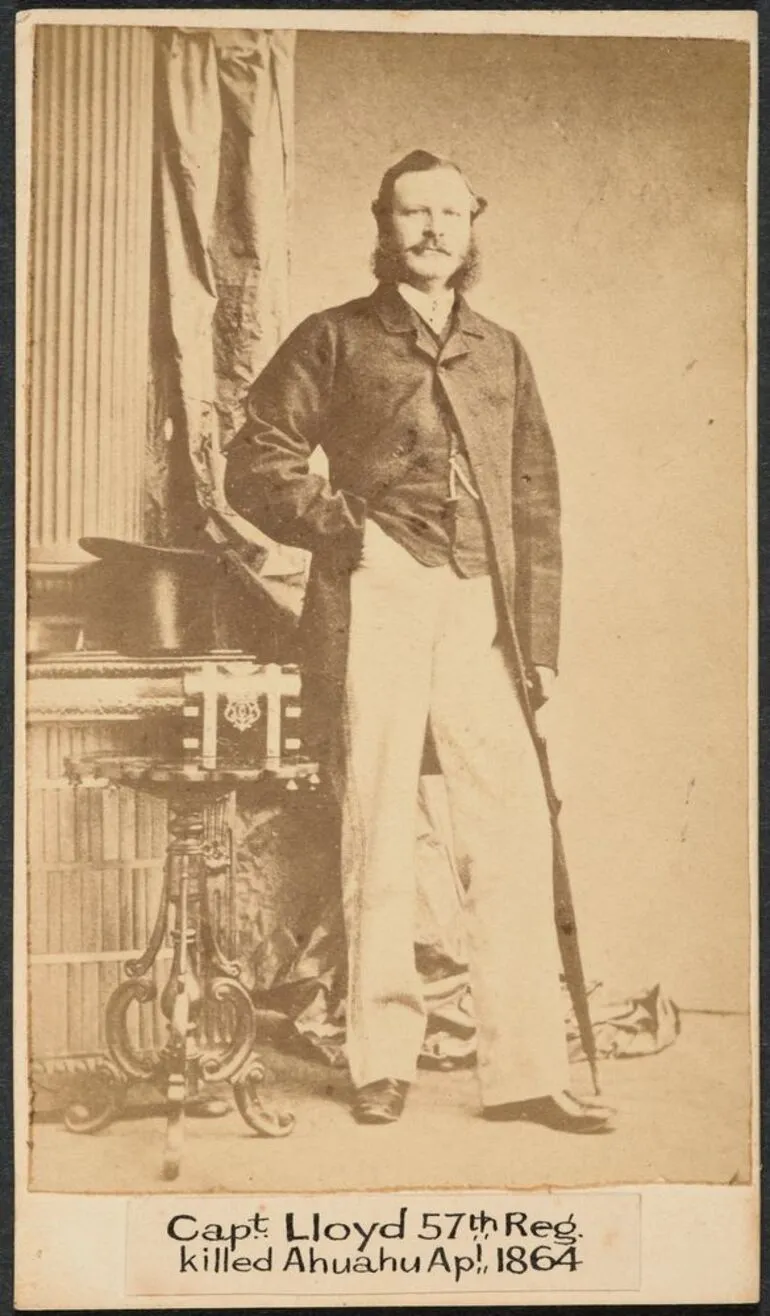 Image: Captain Lloyd, 57th Reg. killed Ahuahu Apl. 1864