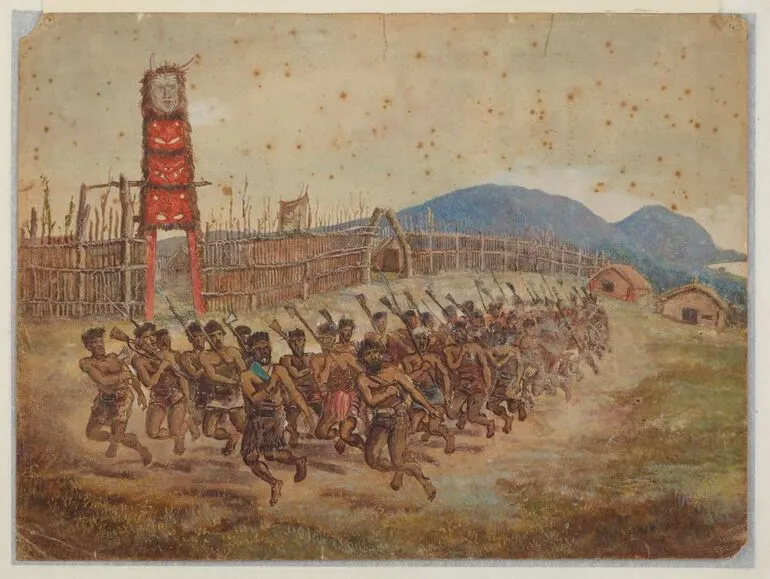 Image: War dance of the Arawas (Matata)