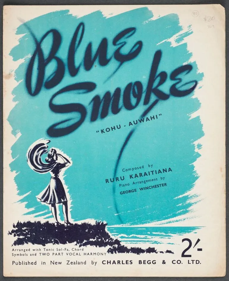 Image: 'Blue Smoke / Kohu-Auwahi' sheet music