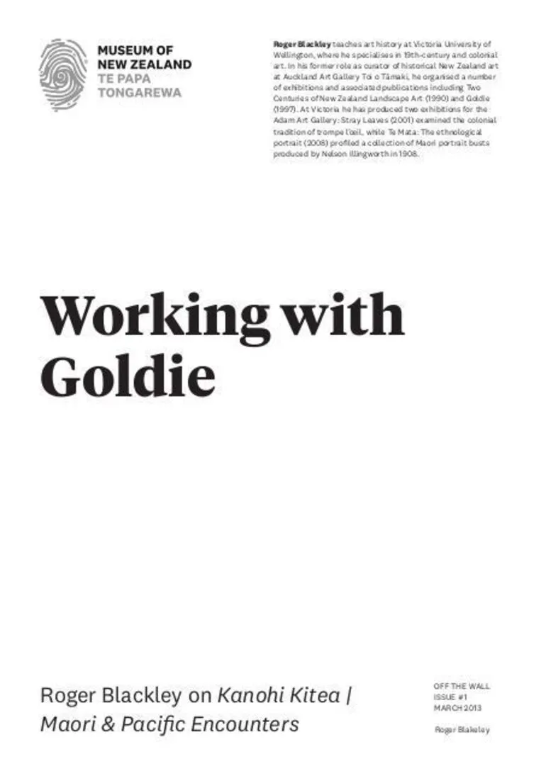 Image: Working with Goldie