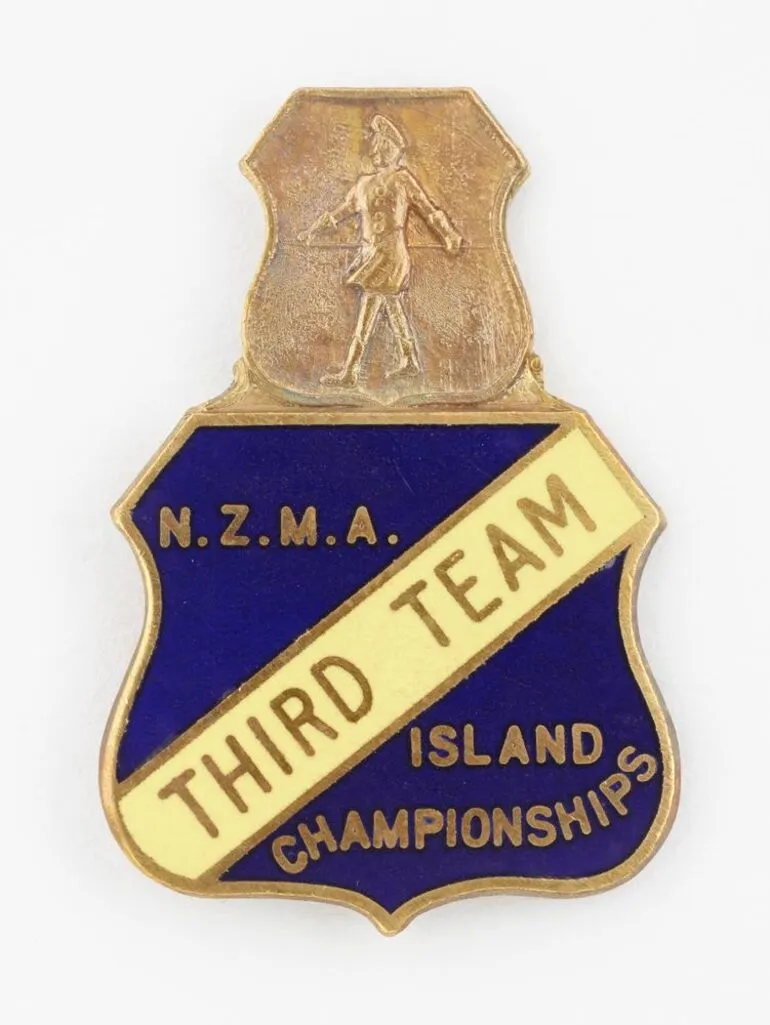 Image: New Zealand Marching Association Island Championships badge: Third Team