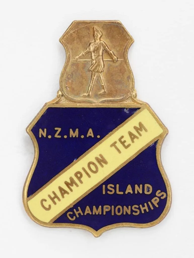 Image: New Zealand Marching Association Island Championships badge: Champion Team