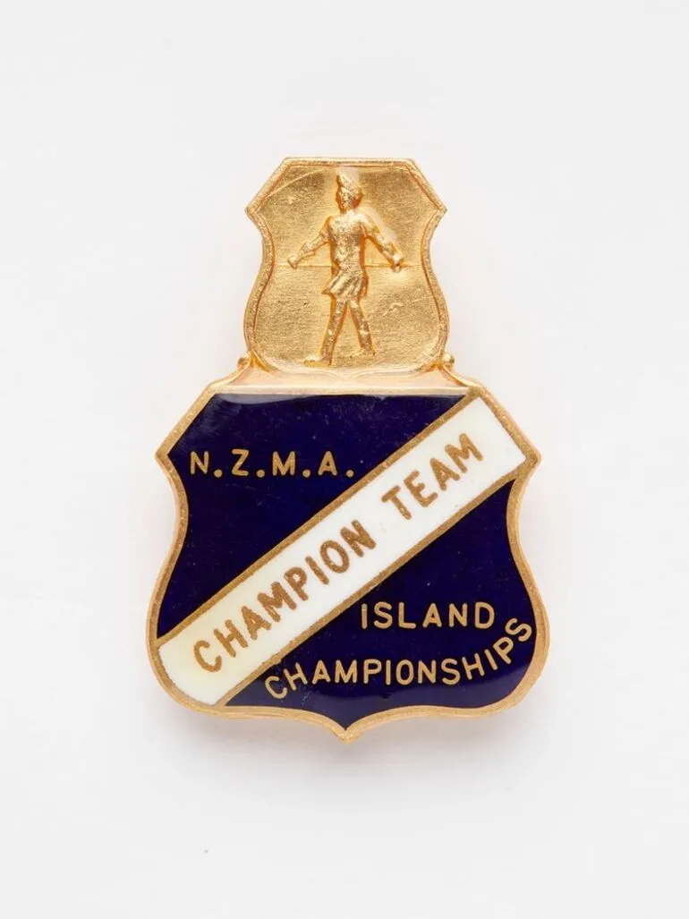 Image: New Zealand Marching Association Island Championships badge: Champion Team