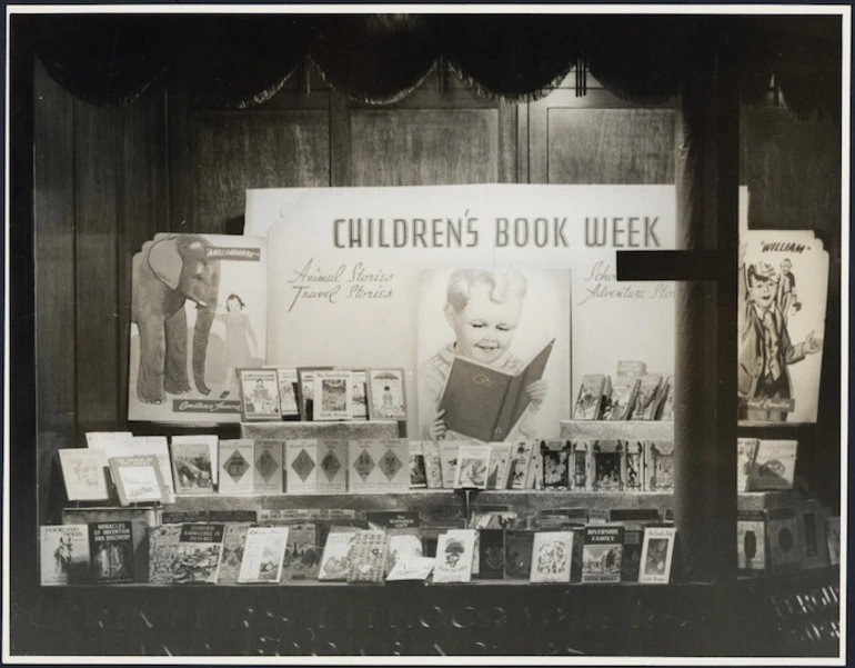 Image: Window display for Children's Book Week, Ferguson and Osborn Ltd, Lambton Quay, Wellington