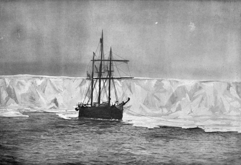 Image: Ship Fram, at the Bay of Whales with the Norwegian Expedition
