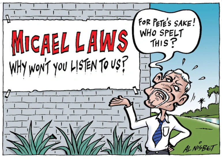 Image: MICAEL LAWS. Why won't you listen to us? 7 September 2009