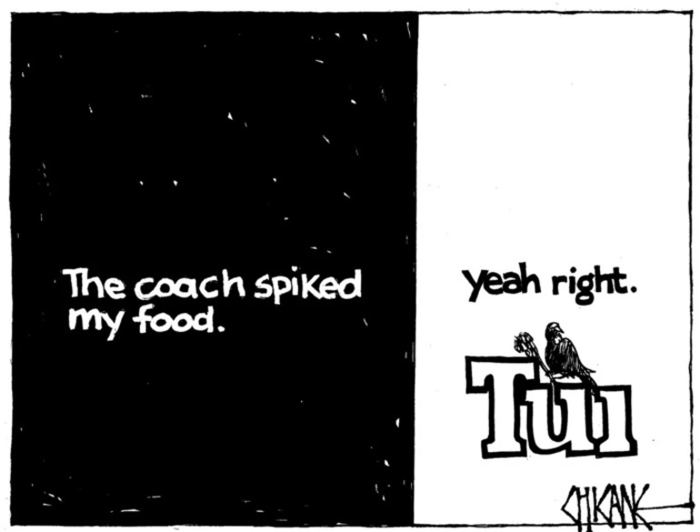 Image: Winter, Mark 1958- :The coach spiked my food. yeah right. 13 September 2012