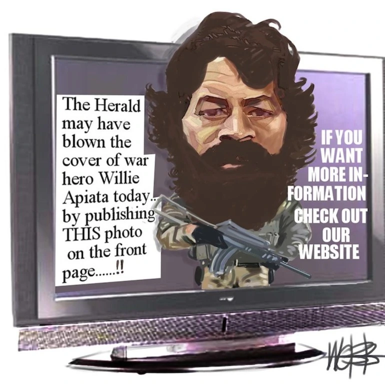 Image: The Herald may have blown the cover of war hero Willie Apiata today by publishing this photo on the front page...!! If you want more information check out our website. 24 January 2010