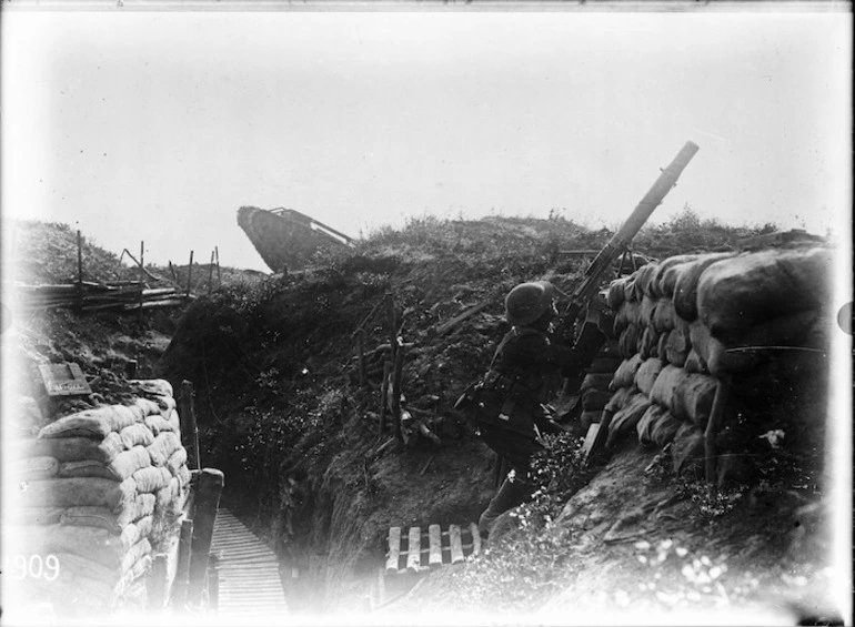 Image: World War 1 New Zealand trench, Gommecourt, France