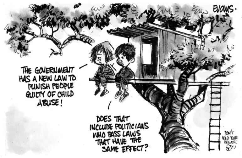 Image: Evans, Malcolm Paul, 1945- :New child protection laws. 13 August 2013