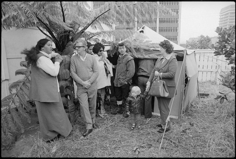 Image: Land Marchers camped at Ngati Poneke Marae, Wellington.