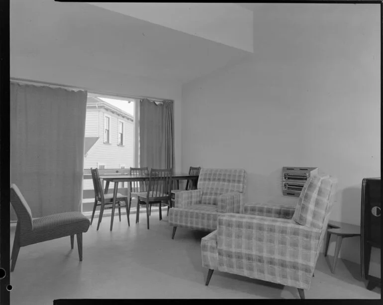 Image: Dining room interior, Clifton Terrace flats, Wellington