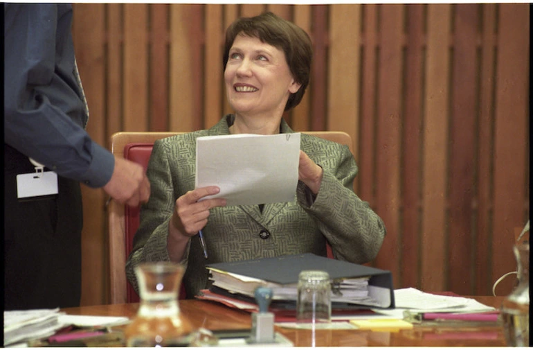 Image: Prime Minister Helen Clark at a Cabinet meeting - Photograph taken by John Nicholson