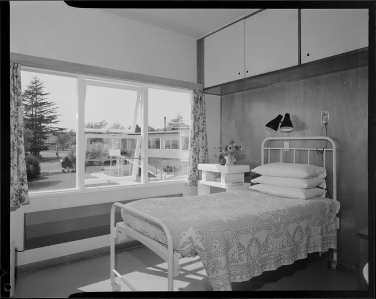 Image: Interior of room at a hospital in Havelock North, probably Duart Hospital