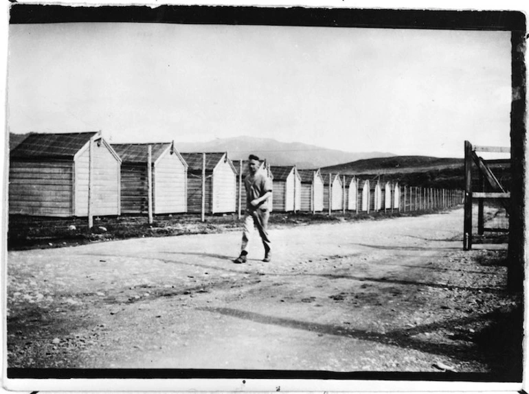 Image: Solitary confinement huts, Hautu Detention Camp, Taupo district