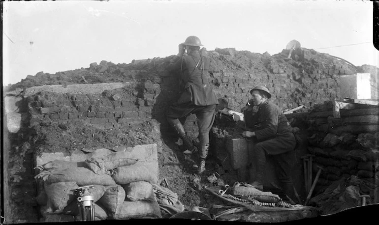 Image: An observation post on Westhoek Ridge, World War I