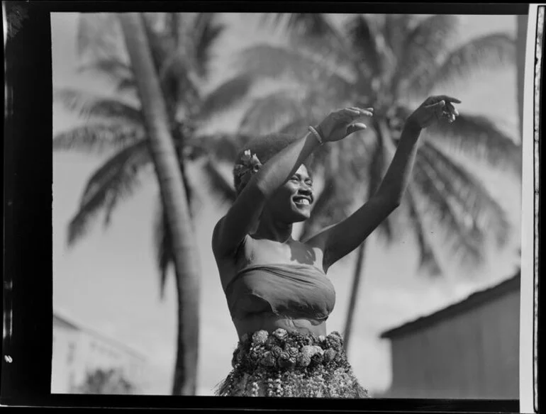 Image: Unidentified young woman dancing, Ba, Fiji