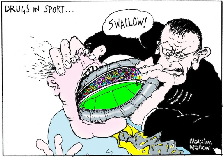 Image: DRUGS IN SPORT... "Swallow!" 17 November 2006