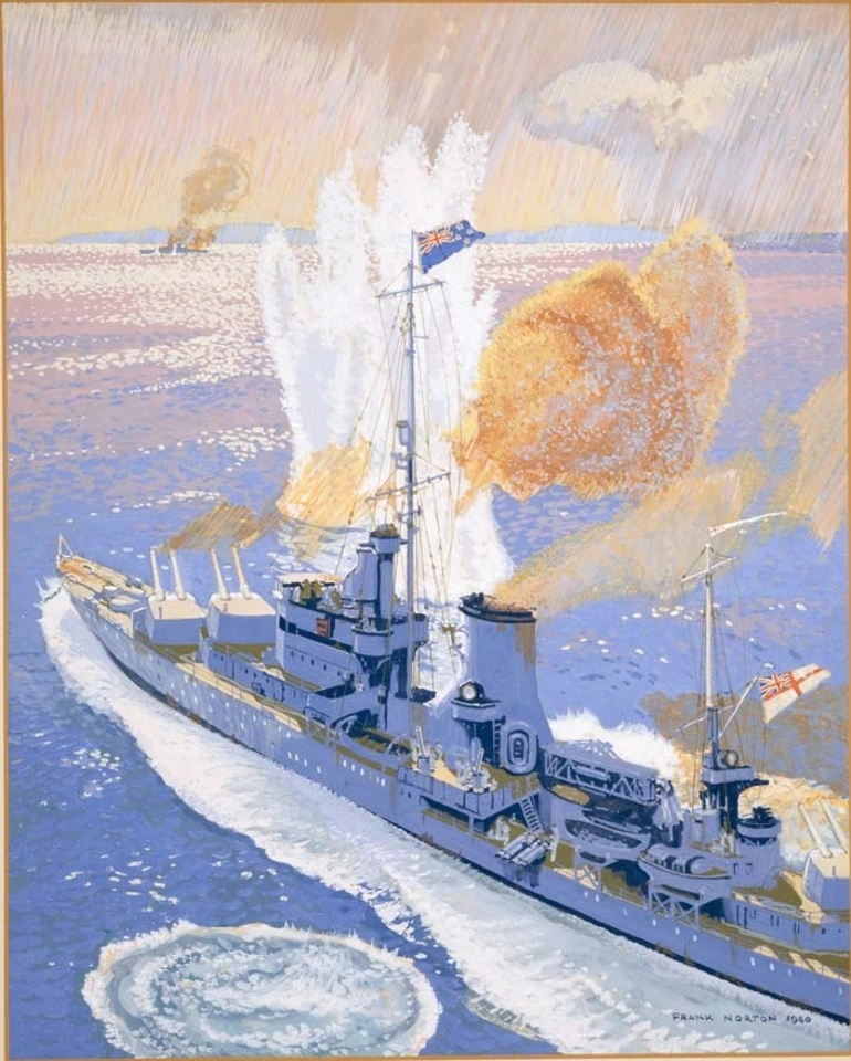 Image: HMS Achilles in the Battle of the River Plate