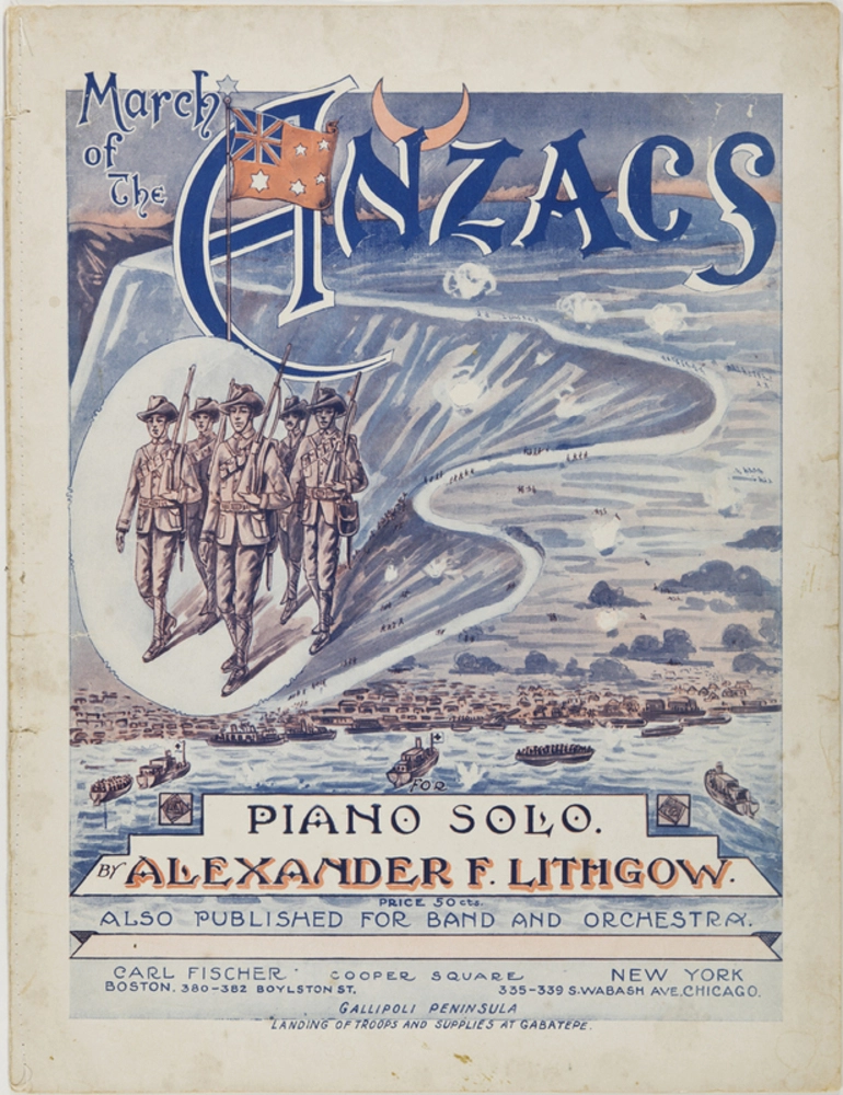 Image: March of the ANZACs: For piano solo