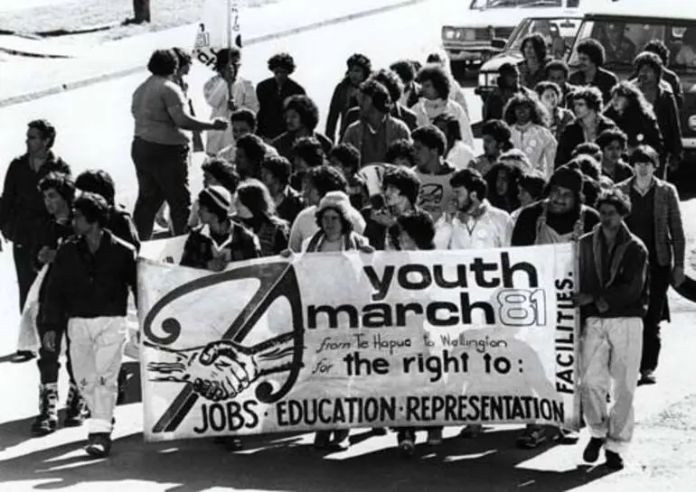 Image: Youth march for rights, 1981