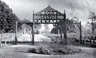 Image: The entrance to the rose garden, Botanic Gardens (formerly Christchurch Domain) in its early stages